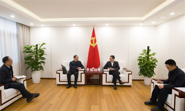 蔡邦银会见乐山市委常委、政法委书记、社会工作部部长谭焰一行