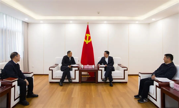 蔡邦银会见广元市政府副市长张勋图一行